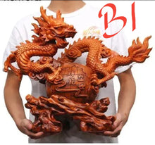 Load image into Gallery viewer, Chinese Feng Shui Good Fortune Wealth Lucky Earth Dragon Statue Home/Office Decor Sculpture Craft Living Room TV Cabinet Fortune Ornament Housewarming Gift