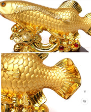 Load image into Gallery viewer, Chinese Feng Shui Good Fortune Money Gold Fish Wealth Statue Home/Office Decor Sculpture Craft Living Room TV Cabinet Fortune Ornament Housewarming Gift