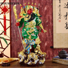 Load image into Gallery viewer, Chinese Feng Shui Lucky Successful GuanGong/ GuanYu Statue Home/Office Decor Sculpture Craft Living Room TV Cabinet Fortune Ornament Housewarming Gift