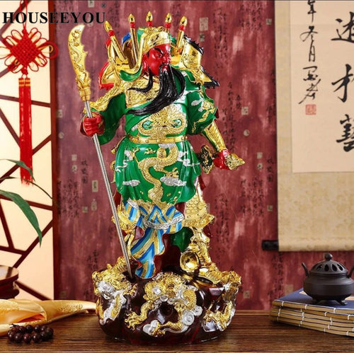 Chinese Feng Shui Lucky Successful GuanGong/ GuanYu Statue Home/Office Decor Sculpture Craft Living Room TV Cabinet Fortune Ornament Housewarming Gift