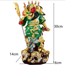 Load image into Gallery viewer, Chinese Feng Shui Lucky Successful GuanGong/ GuanYu Statue Home/Office Decor Sculpture Craft Living Room TV Cabinet Fortune Ornament Housewarming Gift