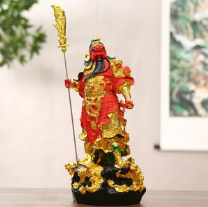 Chinese Feng Shui Lucky Successful GuanGong/ GuanYu Statue Home/Office Decor Sculpture Craft Living Room TV Cabinet Fortune Ornament Housewarming Gift