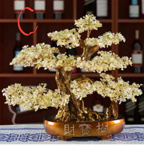 Chinese Feng Shui Wealth Lucky Money Tree Amethyst Gem Stone Statue Home/Office Decor Sculpture Craft Living Room TV Cabinet Fortune Ornament Housewarming Gift