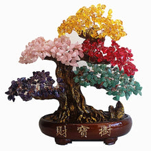 Load image into Gallery viewer, Chinese Feng Shui Wealth Lucky Money Tree Amethyst Gem Stone Statue Home/Office Decor Sculpture Craft Living Room TV Cabinet Fortune Ornament Housewarming Gift