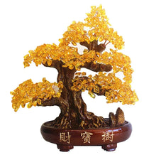 Load image into Gallery viewer, Chinese Feng Shui Wealth Lucky Money Tree Amethyst Gem Stone Statue Home/Office Decor Sculpture Craft Living Room TV Cabinet Fortune Ornament Housewarming Gift