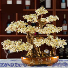 Load image into Gallery viewer, Chinese Feng Shui Wealth Lucky Money Tree Amethyst Gem Stone Statue Home/Office Decor Sculpture Craft Living Room TV Cabinet Fortune Ornament Housewarming Gift