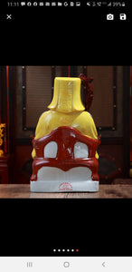 A Pair of Chinese Feng Shui Good Fortune Wealth Blessing Land Lord Earth Gods Statue Home/Office Decor Sculpture Craft Living Room TV Cabinet Fortune Ornament Housewarming Gifts