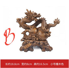 Load image into Gallery viewer, Chinese Feng Shui Good Fortune Wealth Gourd Dragon Statue Home/Office Decor Sculpture Craft Living Room TV Cabinet Fortune Ornament Housewarming Gift