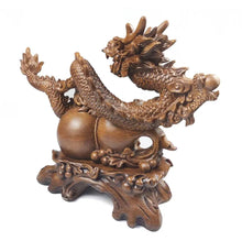 Load image into Gallery viewer, Chinese Feng Shui Good Fortune Wealth Gourd Dragon Statue Home/Office Decor Sculpture Craft Living Room TV Cabinet Fortune Ornament Housewarming Gift