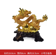 Load image into Gallery viewer, Chinese Feng Shui Good Fortune Wealth Gourd Dragon Statue Home/Office Decor Sculpture Craft Living Room TV Cabinet Fortune Ornament Housewarming Gift