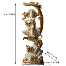 Load image into Gallery viewer, Chinese Feng Shui Good Fortune Wealth Blessing Guanyin/GuanGong Statue Home/Office Decor Sculpture Craft Living Room TV Cabinet Fortune Ornament Housewarming Gift