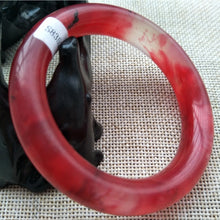 Load image into Gallery viewer, 10% OFF- 51/52/53mm Certified Natural Red Emerald A*Jade Handcarved Original Lucky Bangle x7776