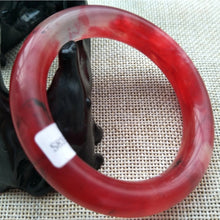 Load image into Gallery viewer, 10% OFF- 51/52/53mm Certified Natural Red Emerald A*Jade Handcarved Original Lucky Bangle x7776