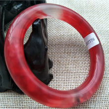 Load image into Gallery viewer, 10% OFF- 51/52/53mm Certified Natural Red Emerald A*Jade Handcarved Original Lucky Bangle x7776