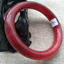 Load image into Gallery viewer, 10% OFF- 53/54/55mm Certified Natural Red Emerald A*Jade Handcarved Original Lucky Bangle x7781