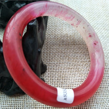 Load image into Gallery viewer, 10% OFF- 51/52/53mm Certified Natural Red Emerald A*Jade Handcarved Original Lucky Bangle x8768