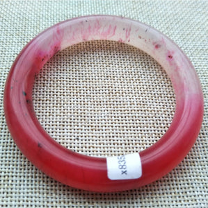 10% OFF- 51/52/53mm Certified Natural Red Emerald A*Jade Handcarved Original Lucky Bangle x8768