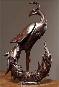 Chinese Feng Shui Good Fortune Wealth Lucky Beauty Phoenix Statue Home/Office Decor Sculpture Craft Living Room TV Cabinet Fortune Ornament Housewarming Gift