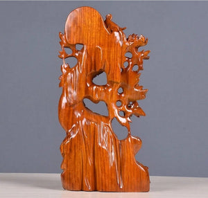 Chinese Feng Shui Good Fortune Wealth Lucky Beauty Phoenix Statue Home/Office Decor Sculpture Craft Living Room TV Cabinet Fortune Ornament Housewarming Gift