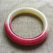 Load image into Gallery viewer, 10% OFF -56/57/58mm Certified Natural Red Emerald A*Jade Handcarved Original Lucky Bangle A613