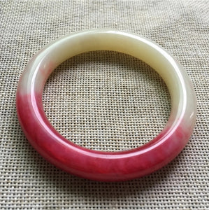 10% OFF -56/57/58mm Certified Natural Red Emerald A*Jade Handcarved Original Lucky Bangle A613