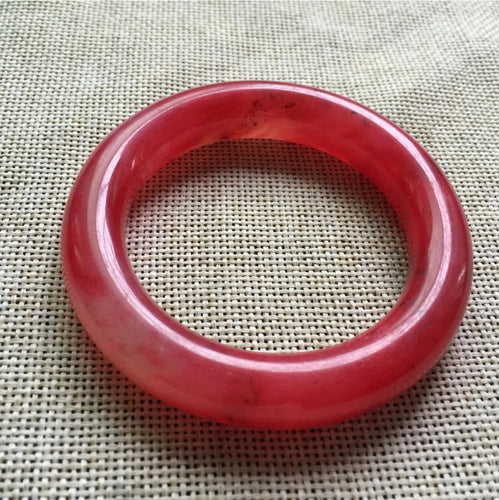 10% OFF- 50/51/52mm Certified Natural Red Emerald A*Jade Handcarved Original Lucky Bangle A146