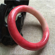 Load image into Gallery viewer, 10% OFF- 54/55/56mm Certified Natural Red Emerald A*Jade Handcarved Original Lucky Bangle A001