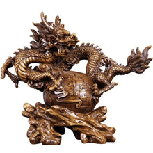 Load image into Gallery viewer, Chinese Feng Shui Good Fortune Wealth Lucky Earth Dragon Statue Home/Office Decor Sculpture Craft Living Room TV Cabinet Fortune Ornament Housewarming Gift