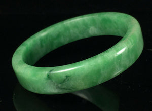 10% OFF- 50/51/52mm Certified Natural Jadeite Emerald A*Jade HandCarved Lucky Jade Bangle A163