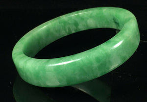 10% OFF- 50/51/52mm Certified Natural Jadeite Emerald A*Jade HandCarved Lucky Jade Bangle A163