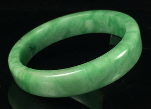 10% OFF- 50/51/52mm Certified Natural Jadeite Emerald A*Jade HandCarved Lucky Jade Bangle A163