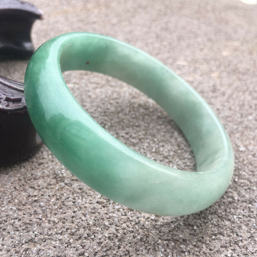 10% OFF- 52/53/54mm Certified Natural Jadeite Emerald A Jade HandCarved Lucky Bracelet Bangle GX314