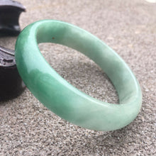 Load image into Gallery viewer, 10% OFF- 52/53/54mm Certified Natural Jadeite Emerald A Jade HandCarved Lucky Bracelet Bangle GX314