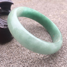 Load image into Gallery viewer, 10% OFF- 52/53/54mm Certified Natural Jadeite Emerald A Jade HandCarved Lucky Bracelet Bangle GX314