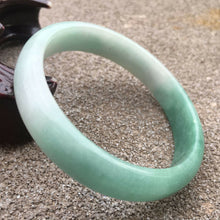 Load image into Gallery viewer, 10% OFF- 54/55/56mm Certified Natural Lavender Light Green Jadeite Emerald A Jade HandCarved Lucky Bracelet Bangle GX565