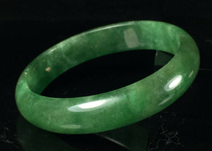 10% OFF- 53/54/55mm x 49mm Certified Natural Lavender Jadeite Emerald A*Jade HandCarved Lucky Jade Bangle A159