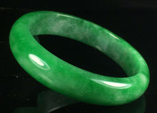 Load image into Gallery viewer, 10% OFF- 55/56/57mm Certified Jadeite Emerald A Jade HandCarved Lucky Bracelet Bangle GX873