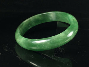 10% OFF- 53/54/55mm x 49mm Certified Natural Lavender Jadeite Emerald A*Jade HandCarved Lucky Jade Bangle A159