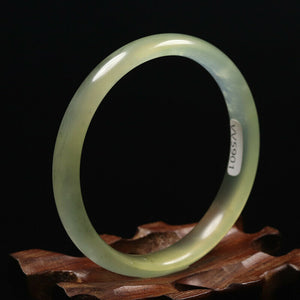 10% OFF- 50/51/52mm Certified Natural Emerald Icy Xiu Jade*A Handcarved Lucky Bracelet Bangle VV5901