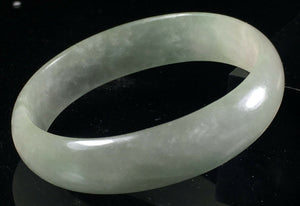 10% OFF- 52/53/54mm x 48mm Certified Natural Lavender Jadeite Emerald A*Jade HandCarved Lucky Jade Bangle A143