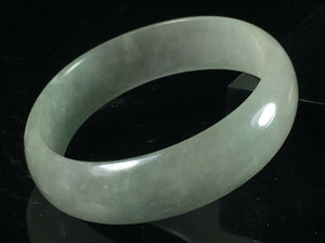 10% OFF- 52/53/54mm x 48mm Certified Natural Lavender Jadeite Emerald A*Jade HandCarved Lucky Jade Bangle A143