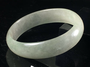 10% OFF- 52/53/54mm x 48mm Certified Natural Lavender Jadeite Emerald A*Jade HandCarved Lucky Jade Bangle A143