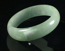 Load image into Gallery viewer, 10% OFF- 51/52/53mm x 46mm Certified Natural Lavender Jadeite Emerald A*Jade HandCarved Lucky Jade Bangle A142