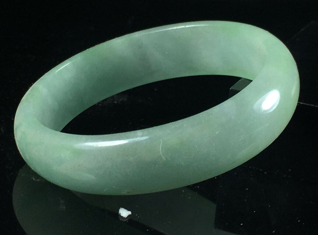 10% OFF- 51/52/53mm x 46mm Certified Natural Lavender Jadeite Emerald A*Jade HandCarved Lucky Jade Bangle A142