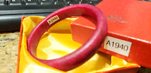 Load image into Gallery viewer, 10% OF- 59/60/61mm Certified Natural Red Emerald A*Jade HandCarved Bracelet Bangle A1940