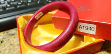 Load image into Gallery viewer, 10% OF- 59/60/61mm Certified Natural Red Emerald A*Jade HandCarved Bracelet Bangle A1940