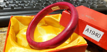 Load image into Gallery viewer, 10% OF- 59/60/61mm Certified Natural Red Emerald A*Jade HandCarved Bracelet Bangle A1940