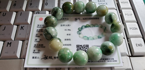 10% OF- 50-63mm Certified Natural Multi-Color Jadeite Emerald Jade Carved 12MM STAR Beads Stretchy-Bracelet《Grade A》A0064