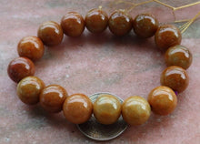 Load image into Gallery viewer, 55-63mm Certified Natural Red Orange Yellow Jadeite Emerald A Jade Carved 12mm Beads Stretchy-Bracelet HL2819 with Gift Box