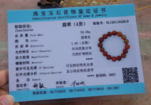 Load image into Gallery viewer, 55-63mm Certified Natural Red Orange Yellow Jadeite Emerald A Jade Carved 12mm Beads Stretchy-Bracelet HL2819 with Gift Box